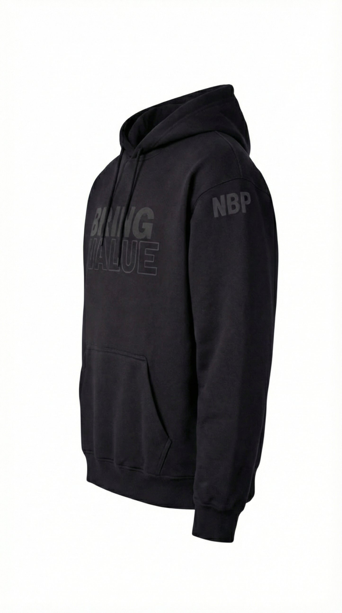 Black on Black "BRING VALUE" Hoodie